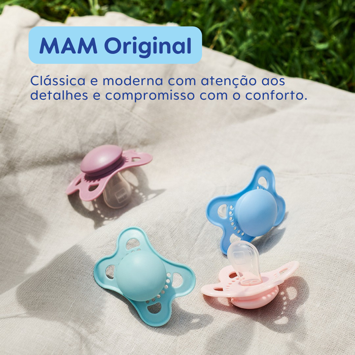 Chupeta MAM Original 0-6 Meses com Caixa Esterilizadora Embalagem Dupla