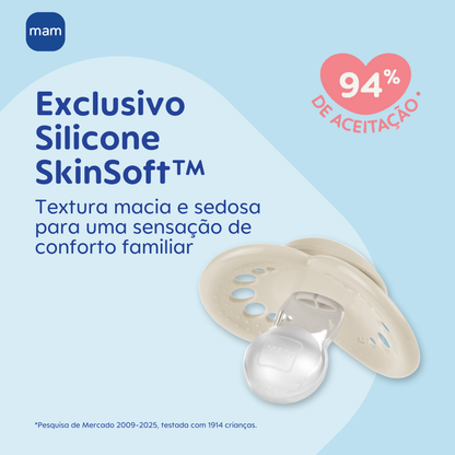 Chupeta MAM Original Day & Night 16+ Meses com Caixa Esterilizadora Embalagem Dupla