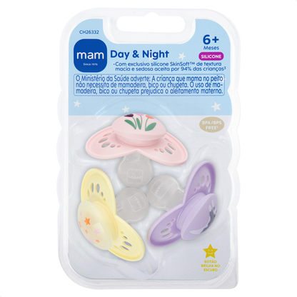 Chupeta MAM Original Day & Night 6+ Meses Embalagem Tripla