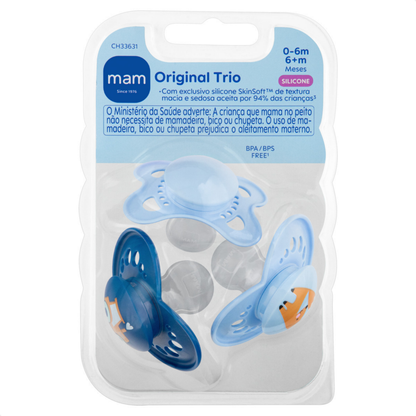 Chupeta MAM Original Trio 0-6 & 6+ Meses Embalagem Tripla