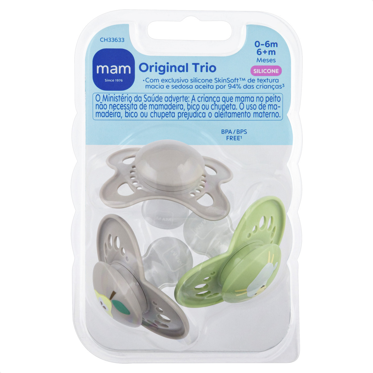 Chupeta MAM Original Trio 0-6 & 6+ Meses Embalagem Tripla