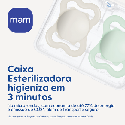 Chupeta MAM Air 0-6 Meses Azul com Caixa Esterilizadora