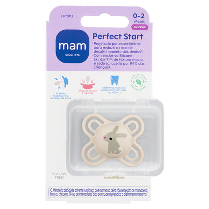 Chupeta MAM Perfect Start 0-2 Meses Neutra com Caixa Esterilizadora