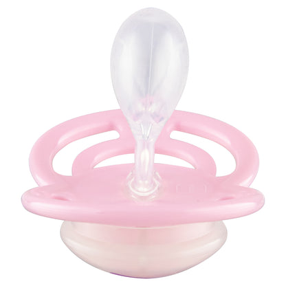 Chupeta MAM Perfect Night 6+ Meses Rosa com Botão Brilha no Escuro e Caixa Esterilizadora