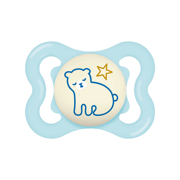 Chupeta MAM Supreme Night 0-6 Meses Azul com Caixa Esterilizadora
