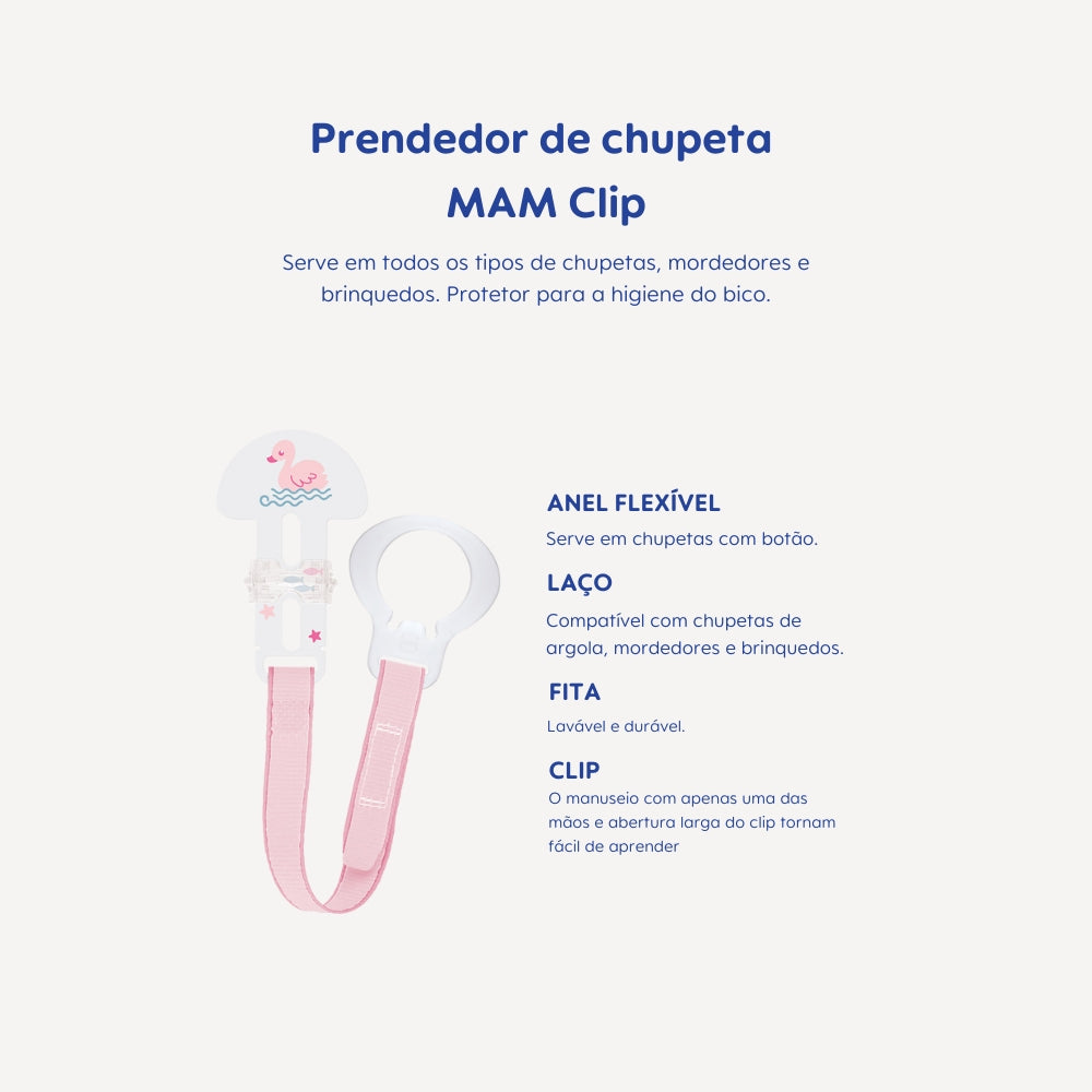 Prendedor de Chupetas MAM Clip Rosa