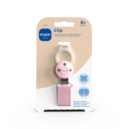 Prendedor de Chupetas MAM Clip Rosa