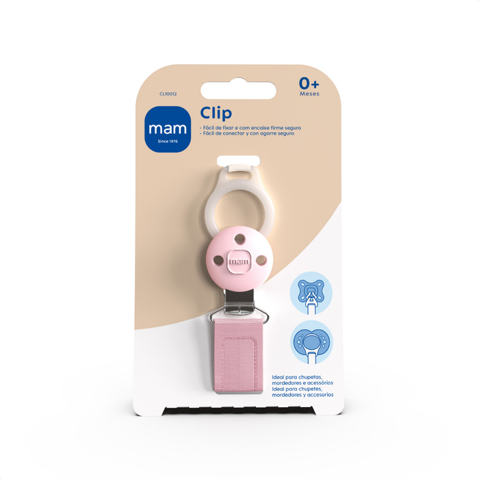 Prendedor de Chupetas MAM Clip Rosa
