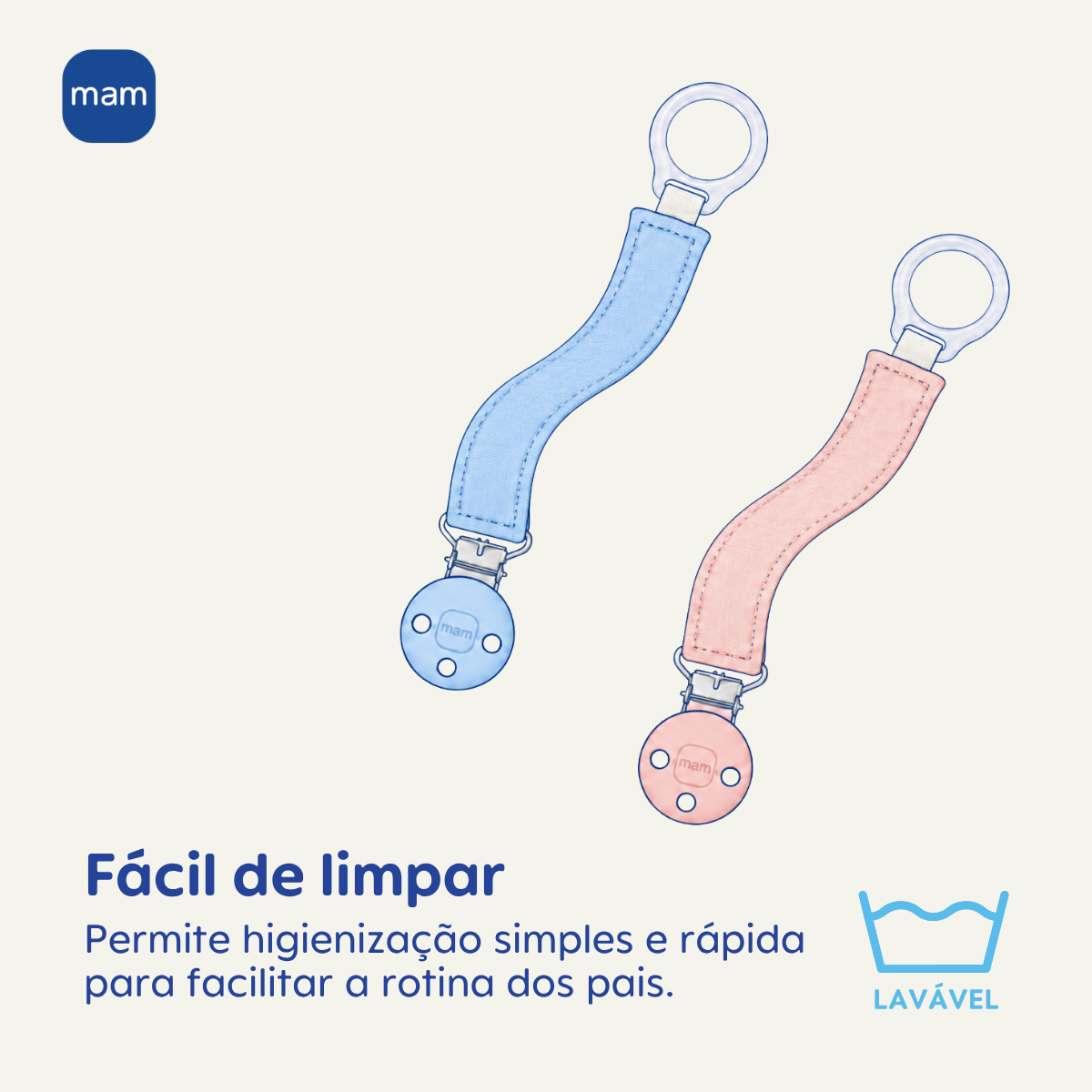 Prendedor de Chupetas MAM Clip Rosa