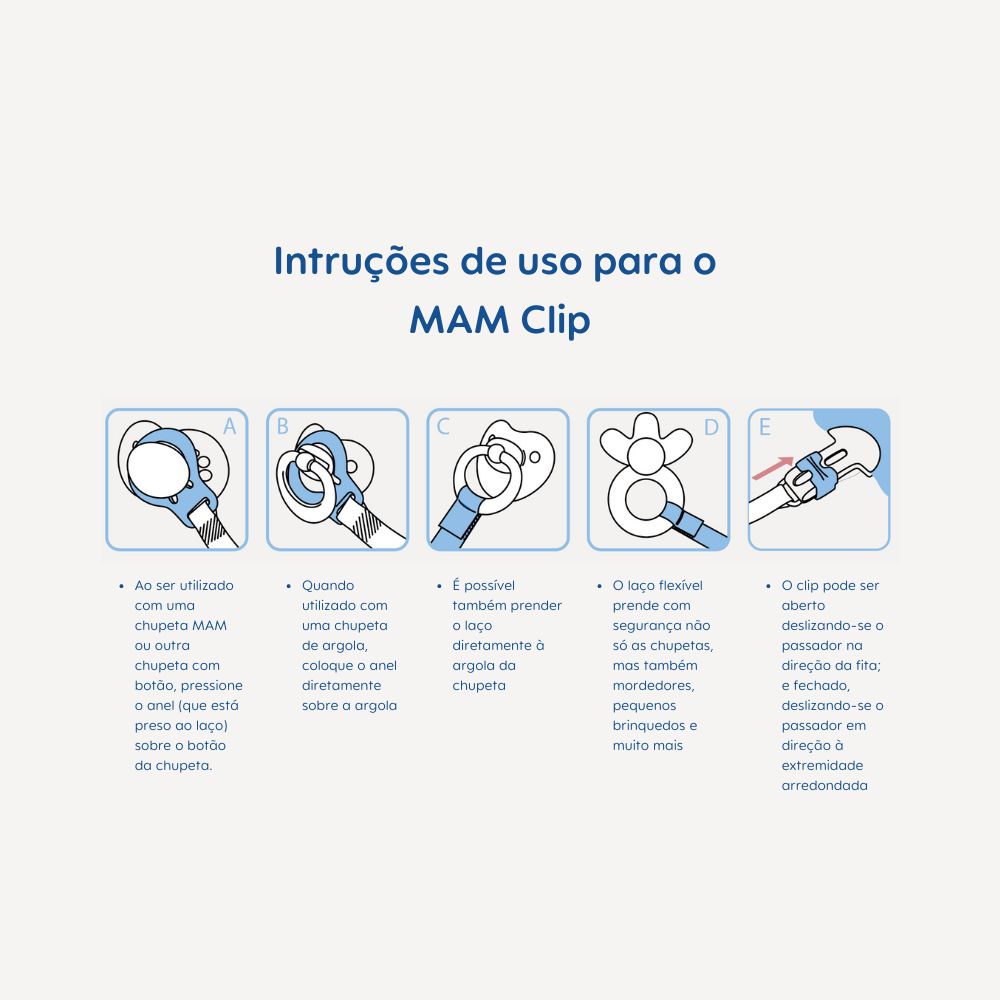 Prendedor de Chupetas MAM Clip It! Azul