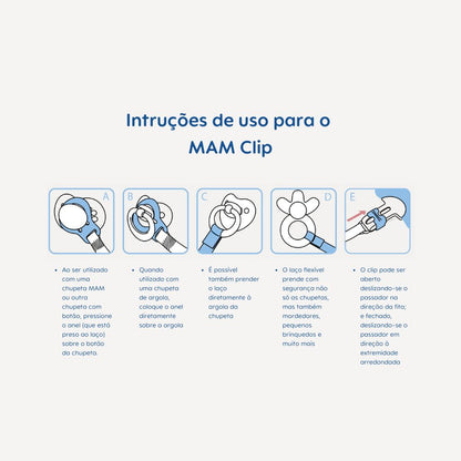 Prendedor de Chupetas MAM Clip It! Azul
