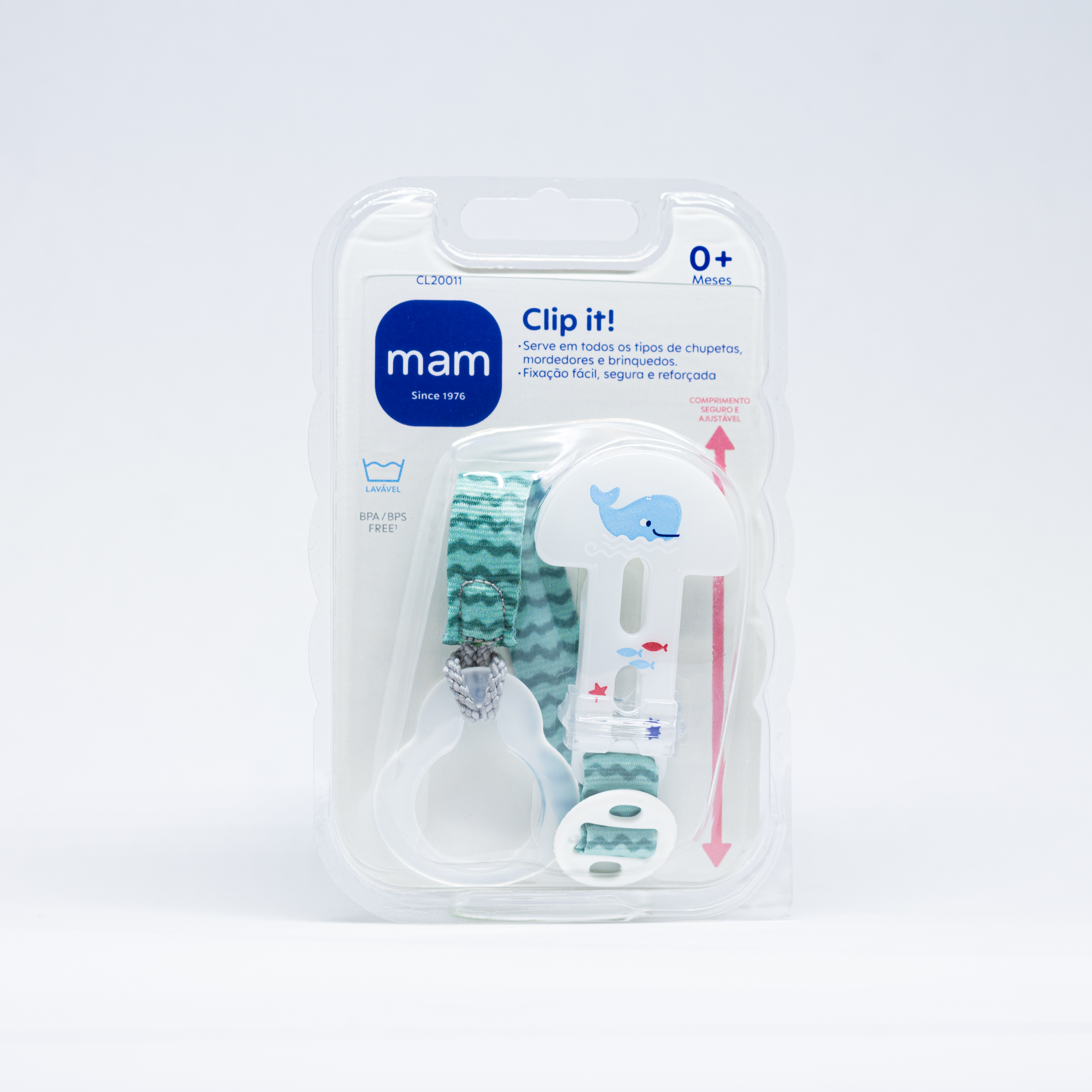 Prendedor de Chupetas MAM Clip It! Azul