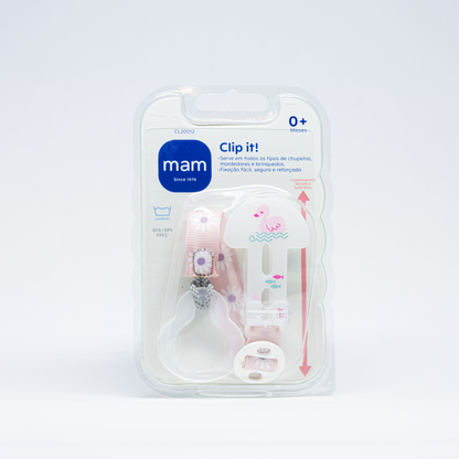 Prendedor de Chupetas MAM Clip It! Rosa