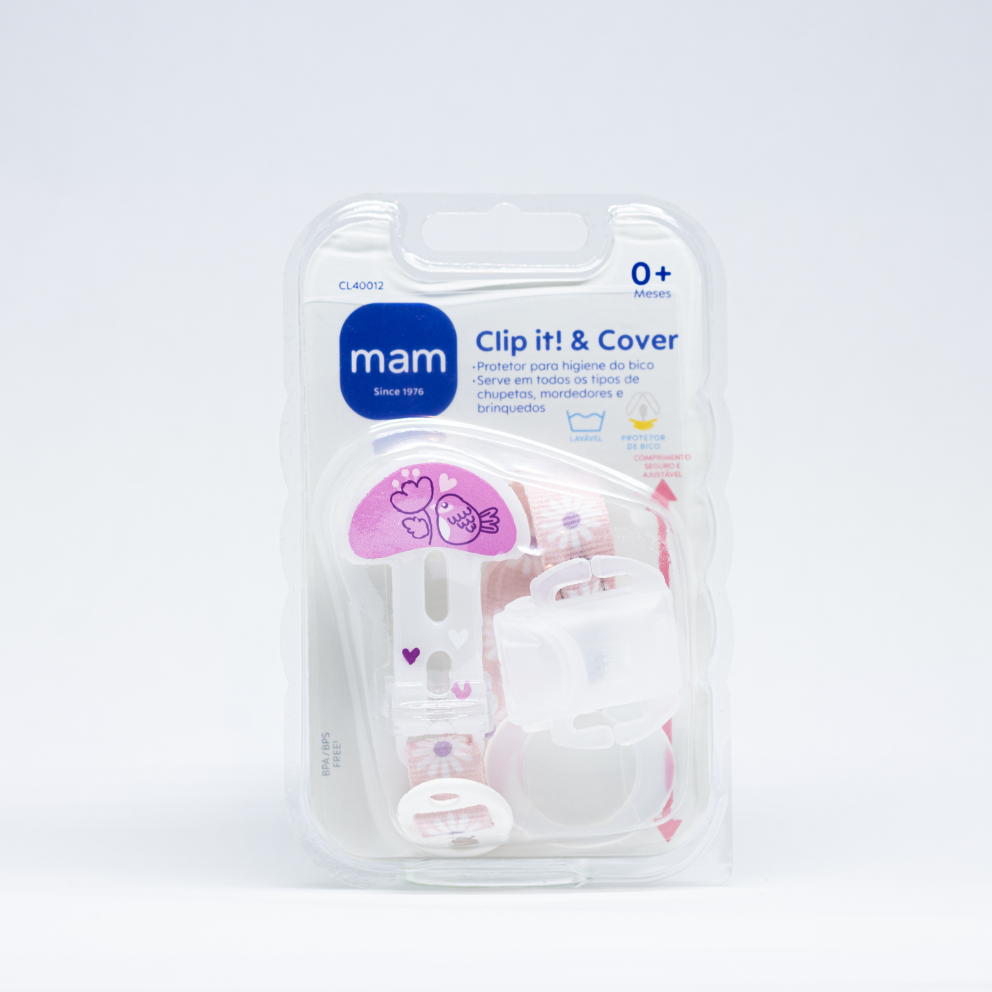 Prendedor de Chupetas MAM Clip It! & Cover Rosa