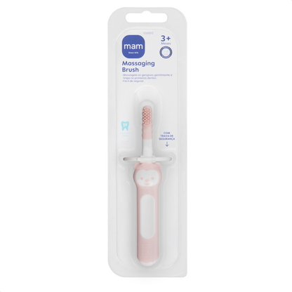 Escova Dental Massageadora MAM para Bebês 3+ Meses Rosa
