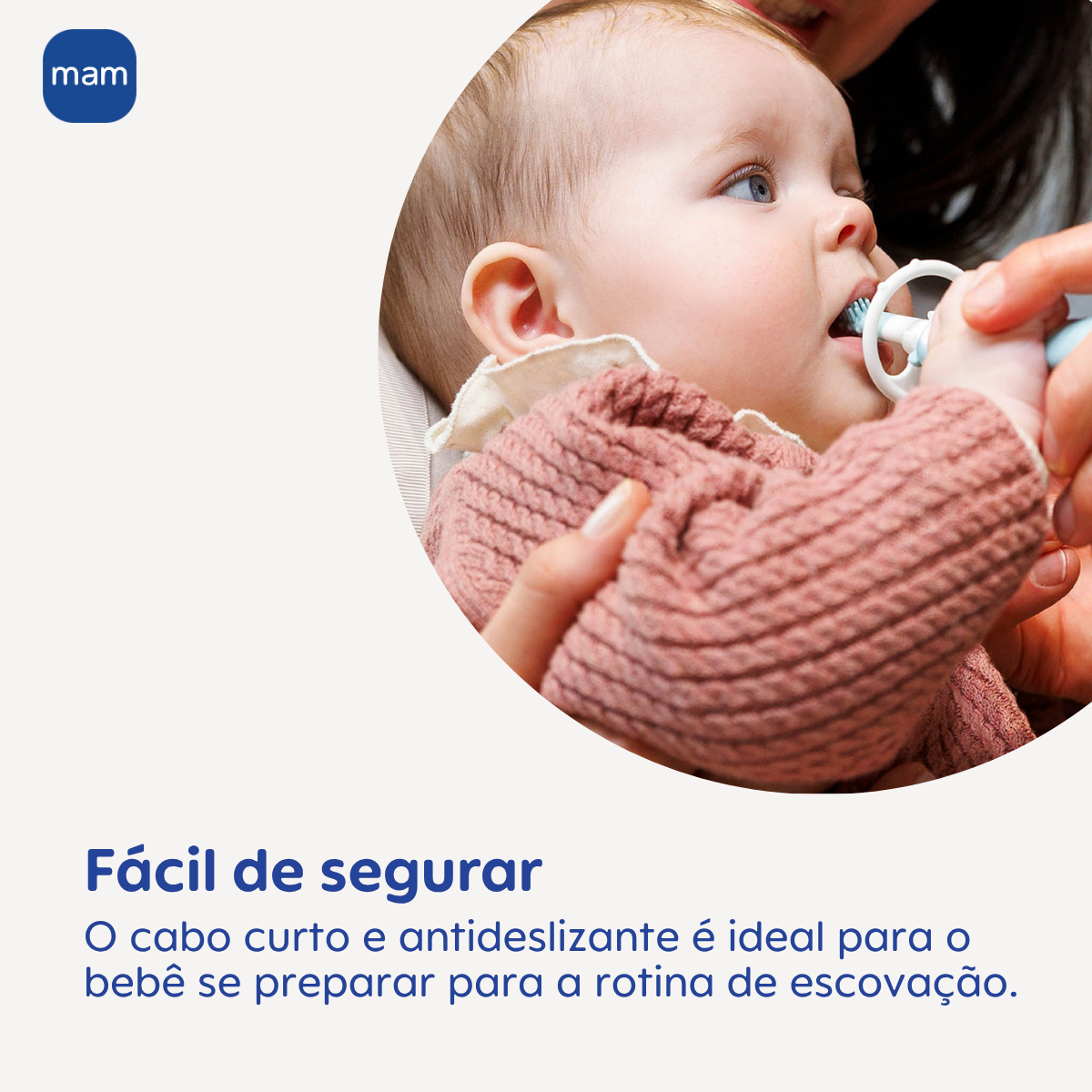 Escova Dental Massageadora MAM para Bebês 3+ Meses Rosa