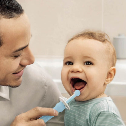 Escova Dental de Treinamento MAM para Bebês 5+ Meses Azul