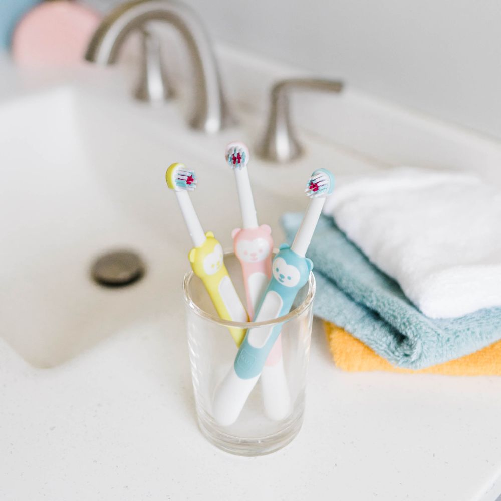 Escova Dental de Treinamento MAM para Bebês 5+ Meses Azul