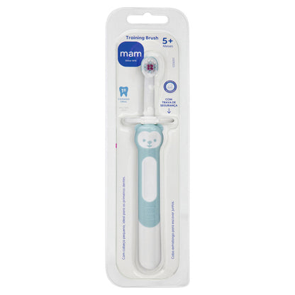 Escova Dental de Treinamento MAM para Bebês 5+ Meses Azul