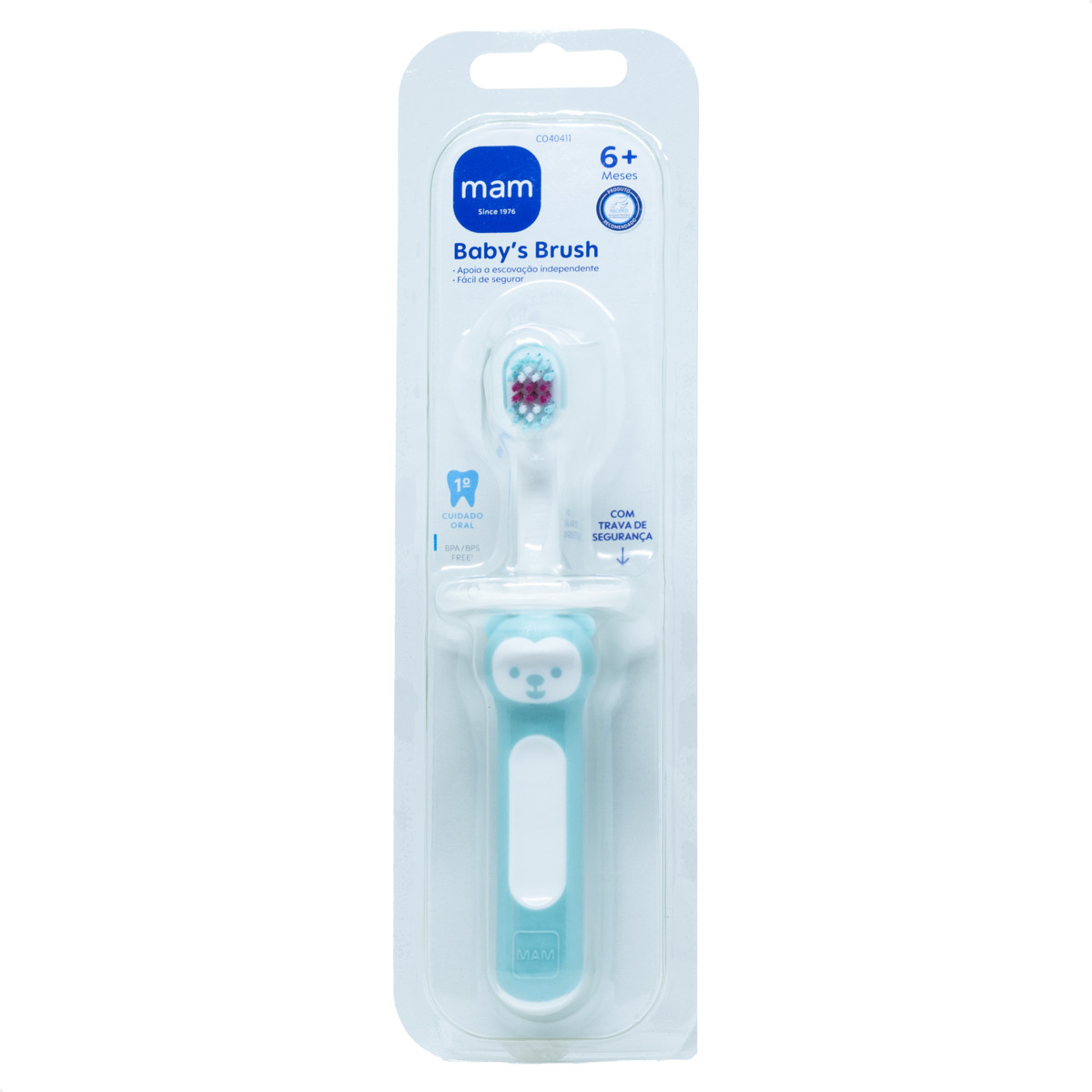 Primeira Escova Dental do Bebê MAM 6+ Meses Azul