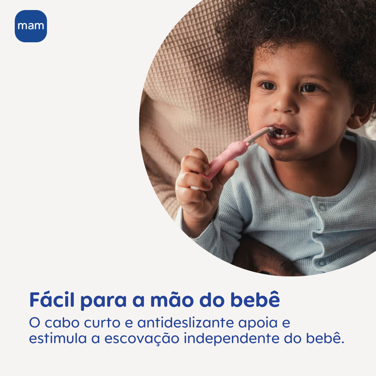 Kit Duplo Primeira Escova Dental do Bebê MAM 6+ Meses Azul