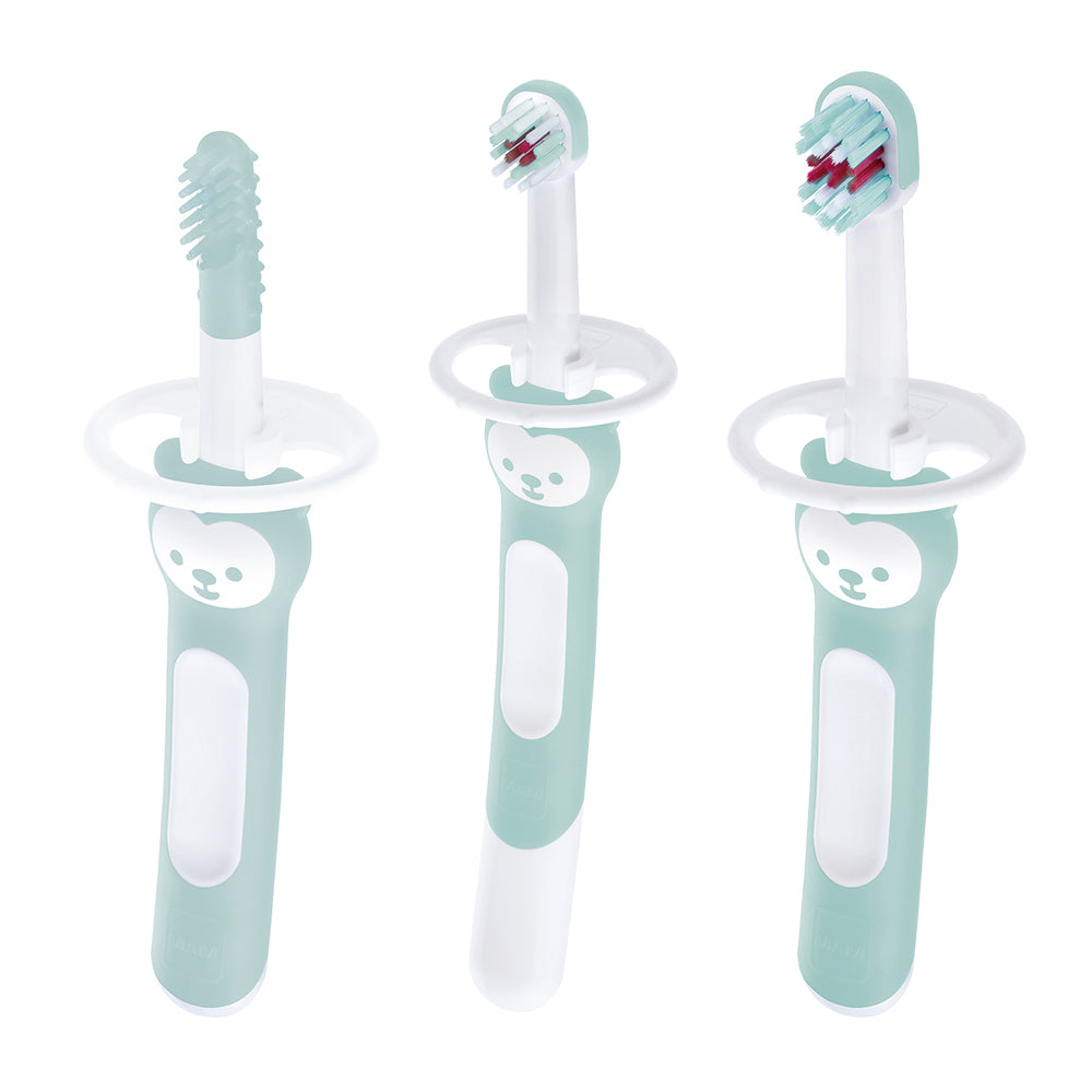 Kit 1º Ano de Cuidado Oral MAM 3+ Meses Azul