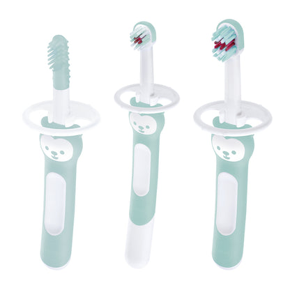 Kit 1º Ano de Cuidado Oral MAM 3+ Meses Azul
