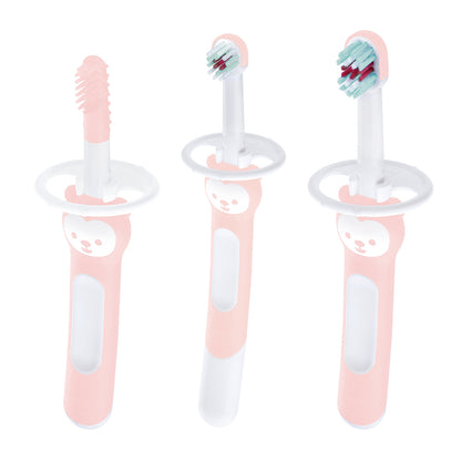 Kit 1º Ano de Cuidado Oral MAM 3+ Meses Rosa