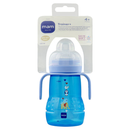 Copo de Transição MAM Trainer+ 220ml 4+ Meses Azul