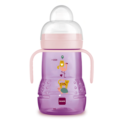 Copo de Transição MAM Trainer+ 220ml 4+ Meses Rosa