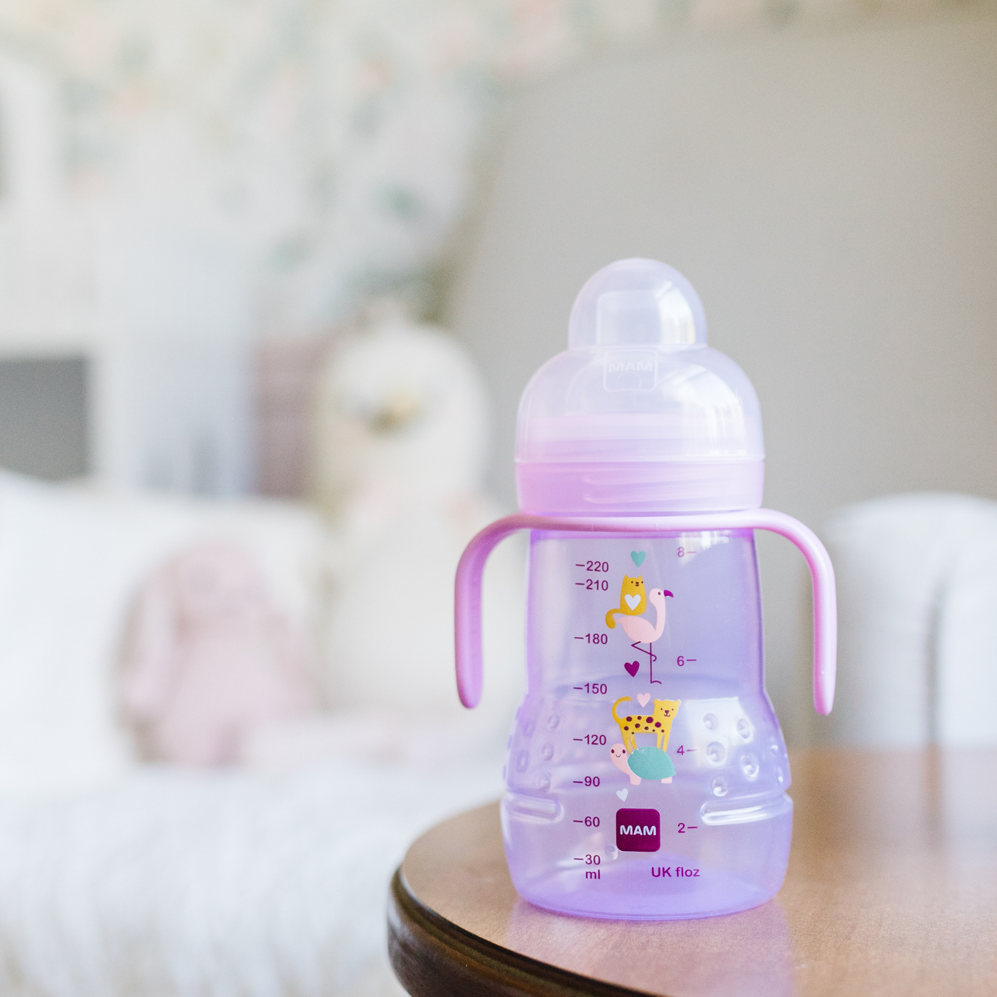 Copo de Transição MAM Trainer+ 220ml 4+ Meses Rosa