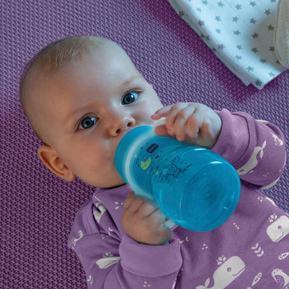 Copo de Transição MAM Trainer+ Night 220ml Brilha no Escuro 4+ Meses Neutro