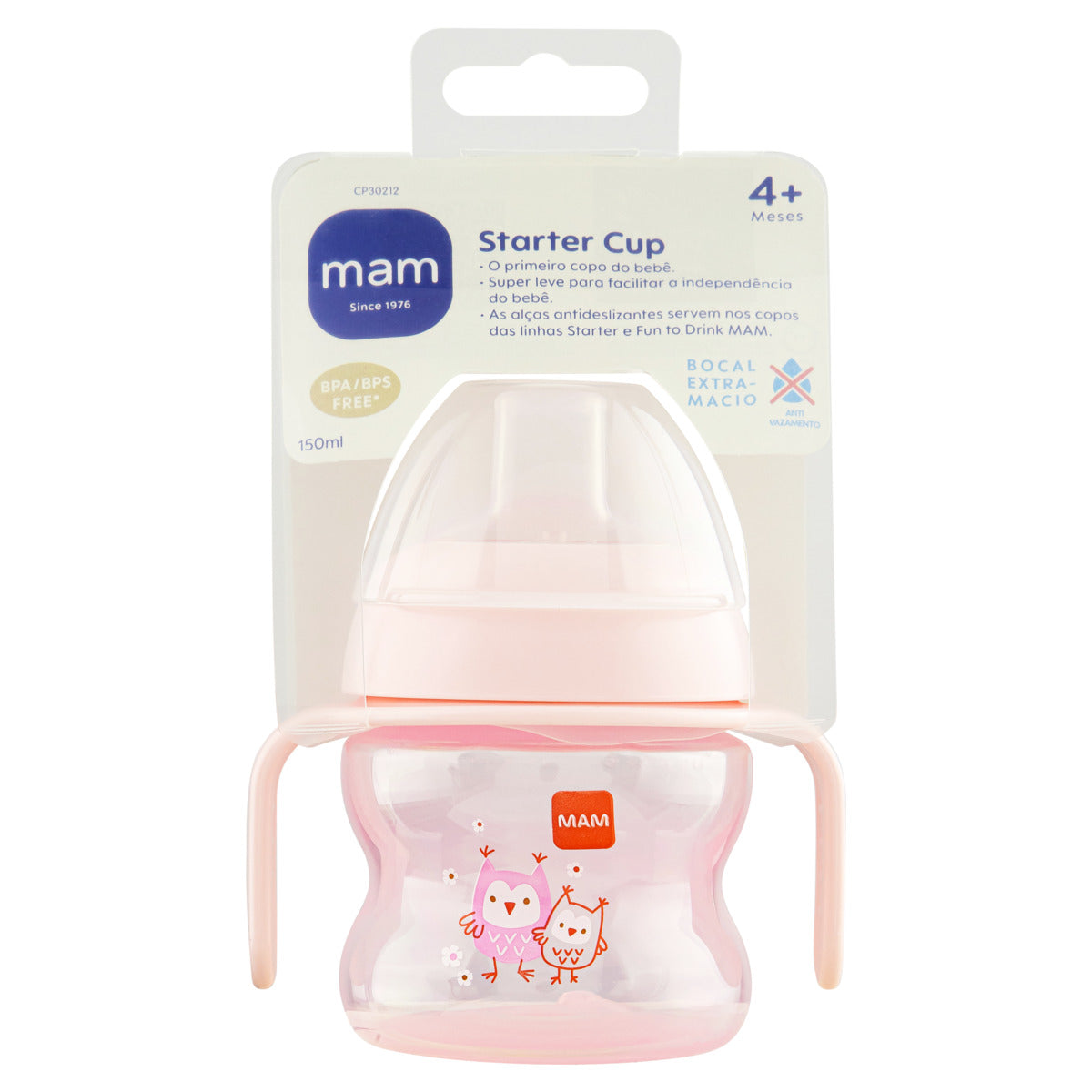 Copo de Transição MAM Starter Cup 150ml 4+ Meses Rosa
