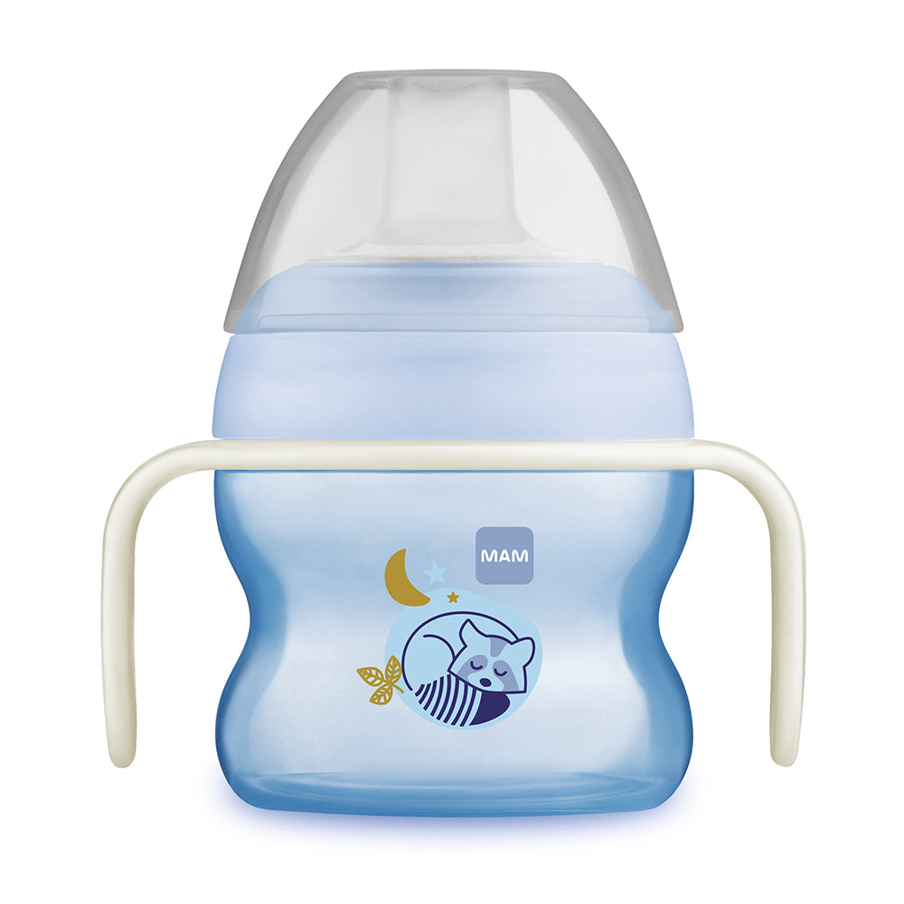 Copo de Transição MAM Starter Cup Night 150ml Brilha no Escuro 4+ Meses Azul