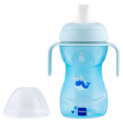Copo de Transição MAM Fun to Drink 270ml 8+ Meses Azul