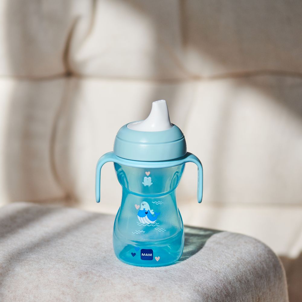 Copo de Transição MAM Fun to Drink 270ml 8+ Meses Azul