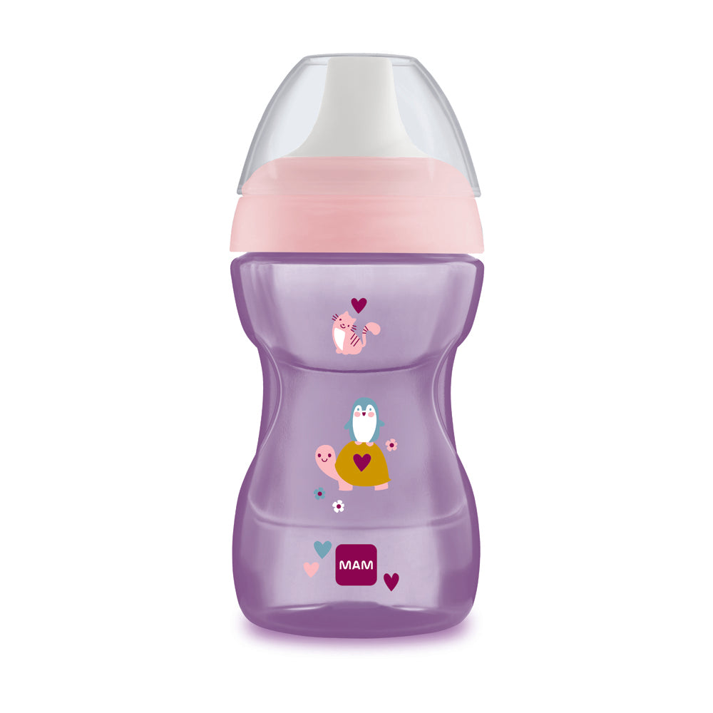 Copo de Transição MAM Fun to Drink 270ml 8+ Meses Rosa