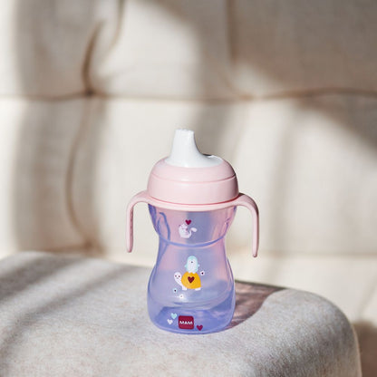 Copo de Transição MAM Fun to Drink 270ml 8+ Meses Rosa