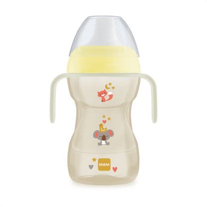 Copo de Transição MAM Fun to Drink Night 270ml Brilha no Escuro 8+ Meses Neutro