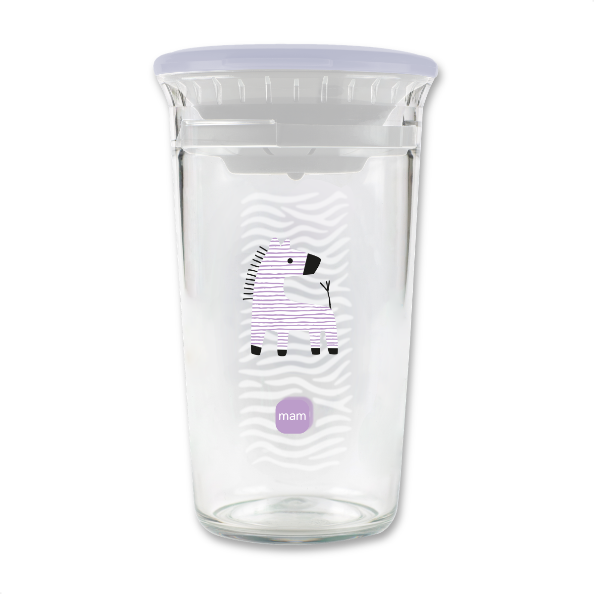 Copo de Transição 360° MAM Fácil de Beber 290ml 8+ Meses Com Tampa Lilás