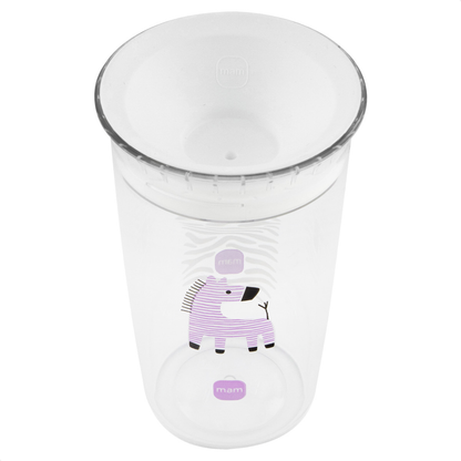 Copo de Transição 360° MAM Fácil de Beber 290ml 8+ Meses Com Tampa Lilás