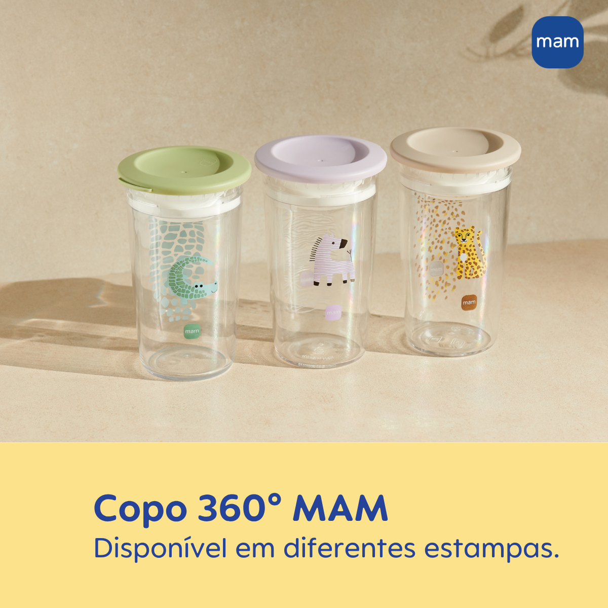 Copo de Transição 360° MAM Fácil de Beber 290ml 8+ Meses Com Tampa Lilás
