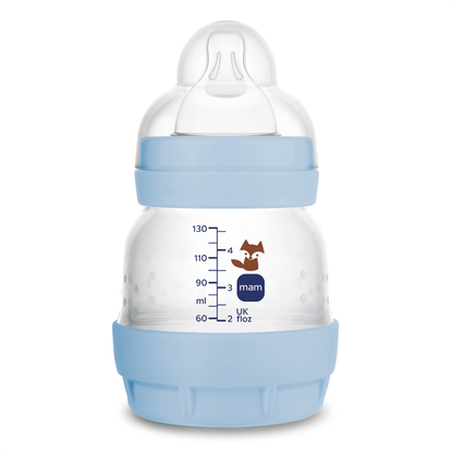 Mamadeira MAM Easy Start 130ml Anticólica e Autoesterilizável 0+ Meses Azul
