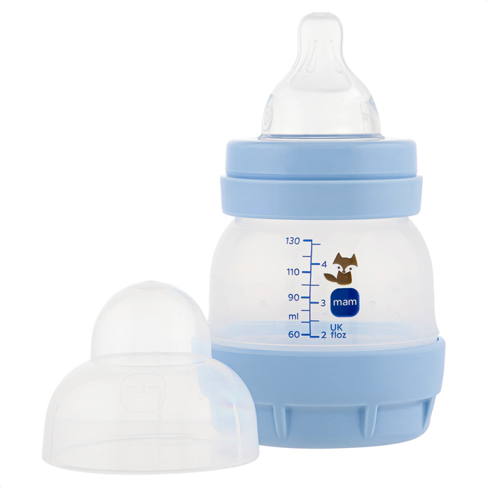 Mamadeira MAM Easy Start 130ml Anticólica e Autoesterilizável 0+ Meses Azul