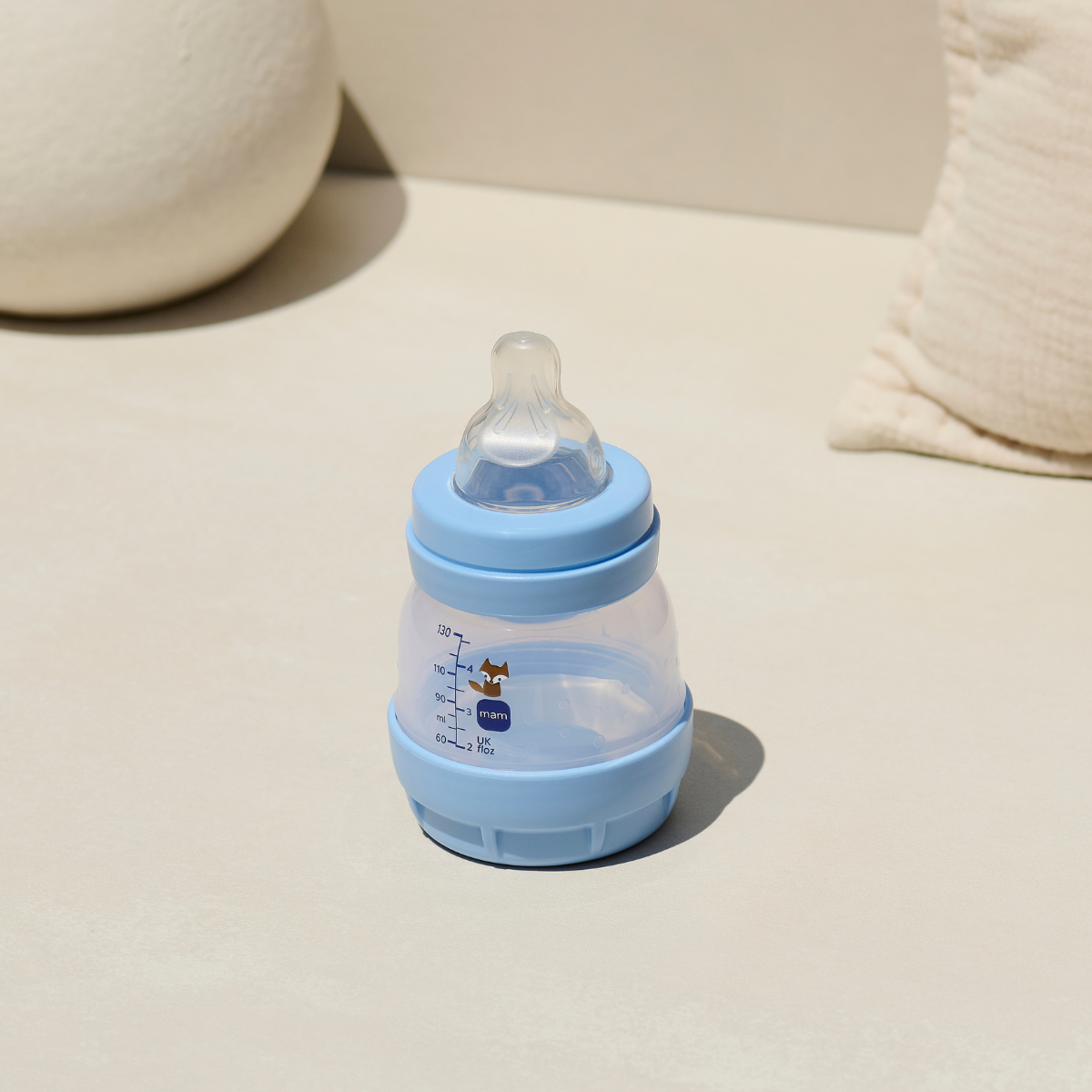 Mamadeira MAM Easy Start 130ml Anticólica e Autoesterilizável 0+ Meses Azul