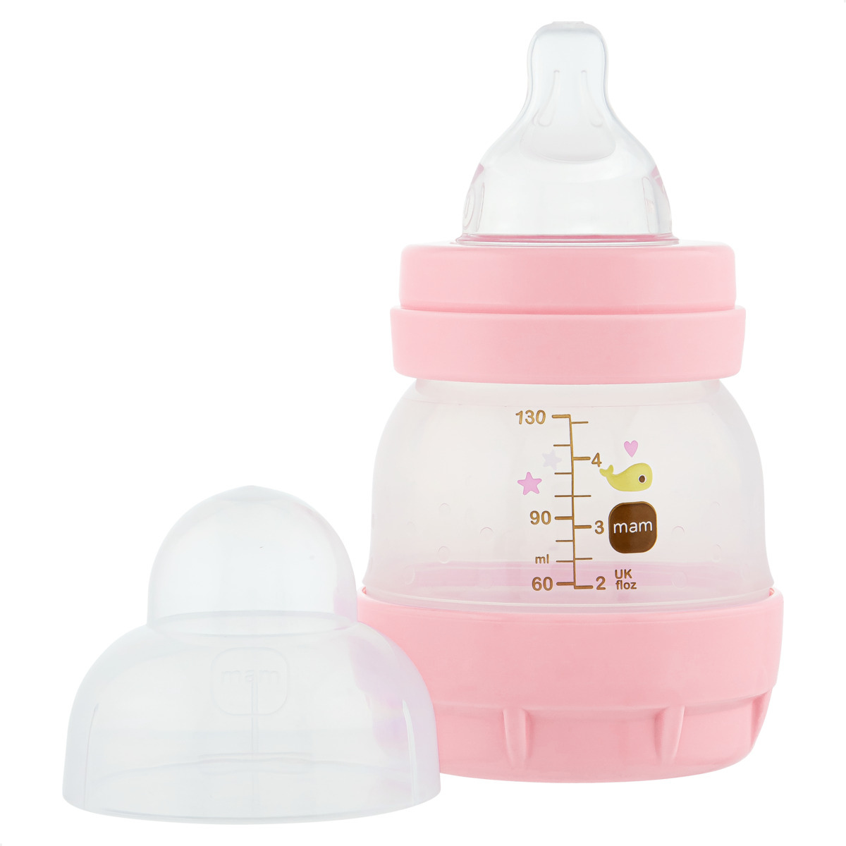 Mamadeira MAM Easy Start 130ml Anticólica e Autoesterilizável 0+ Meses Lilás