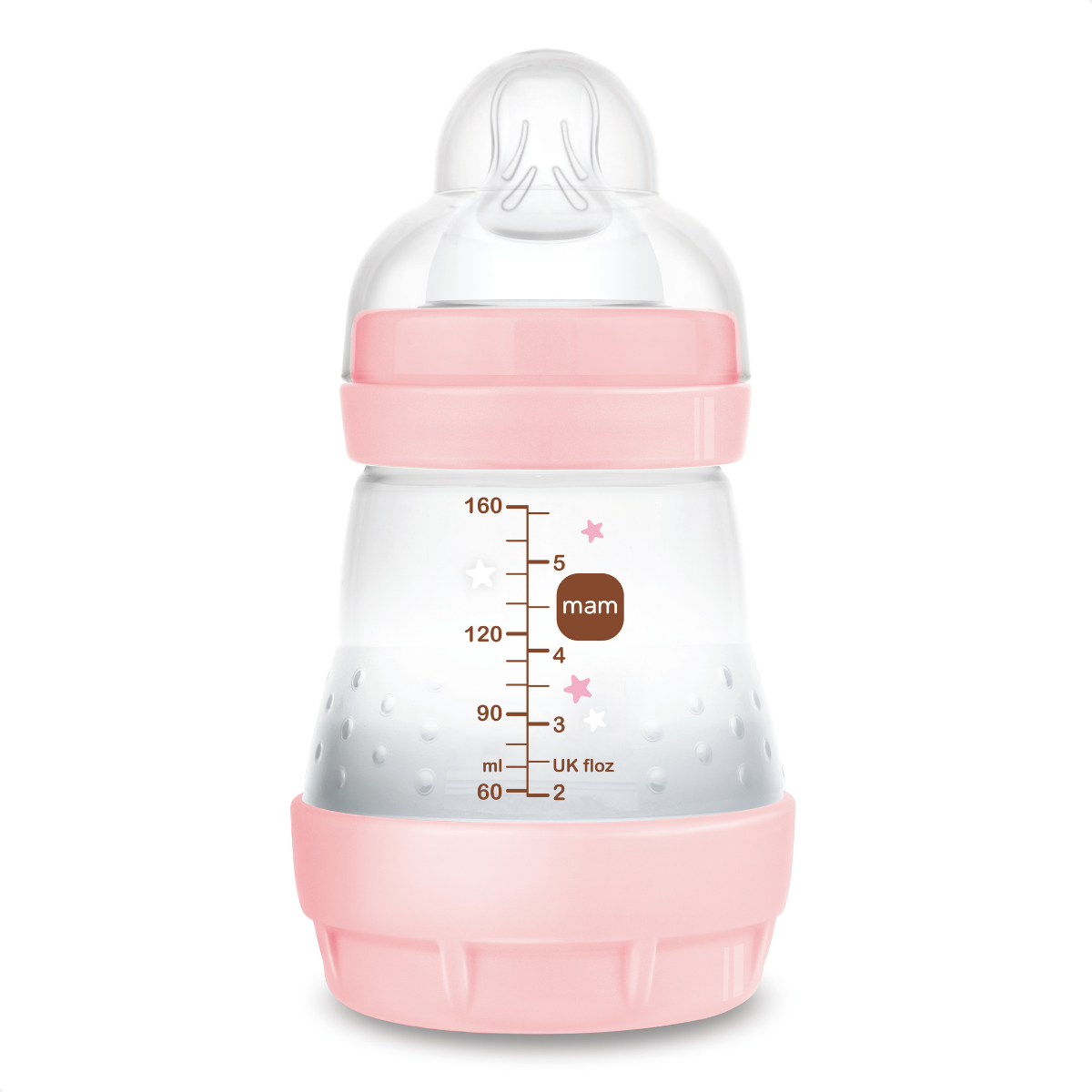 Mamadeira MAM Easy Start 160ml Anticólica e Autoesterilizável 0+ Meses Rosa