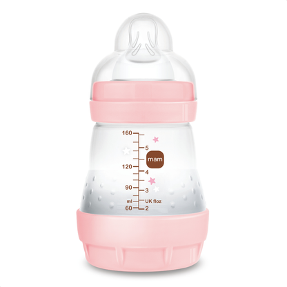 Mamadeira MAM Easy Start 160ml Anticólica e Autoesterilizável 0+ Meses Rosa