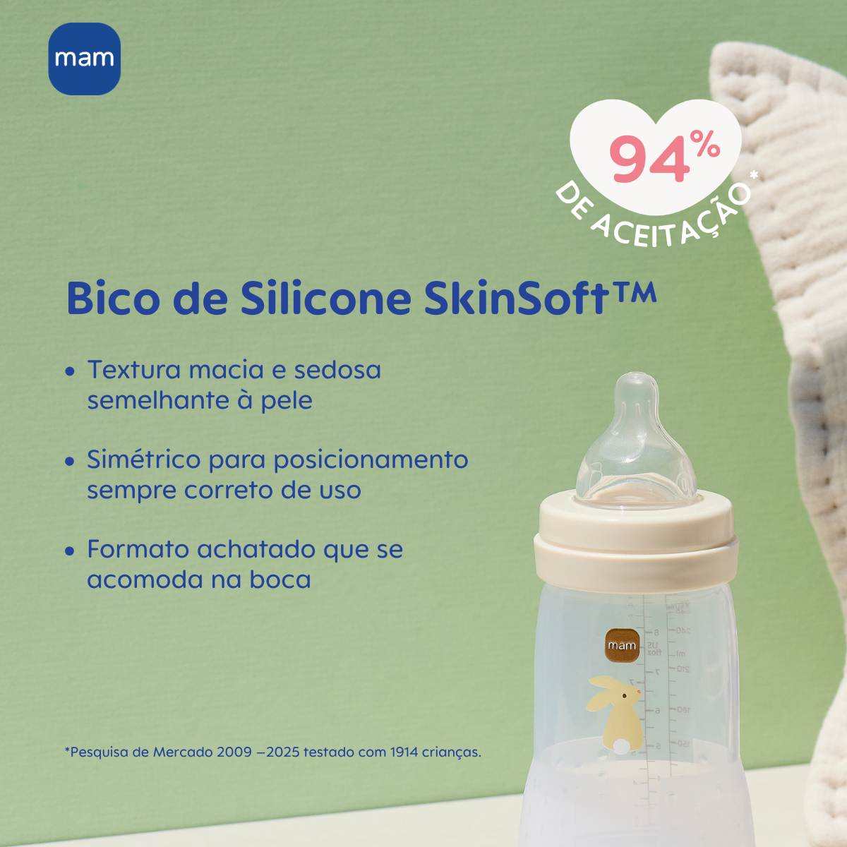 Mamadeira MAM Easy Start 160ml Anticólica e Autoesterilizável 0+ Meses Rosa