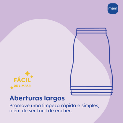 Mamadeira Mam Easy Start 320ml Anticólica e Autoesterilizável 4+ Meses Neutro